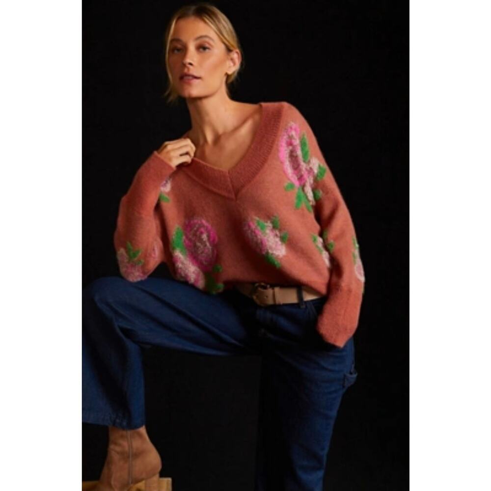 Anthropologie V-neck sweater - Picture 3 of 14